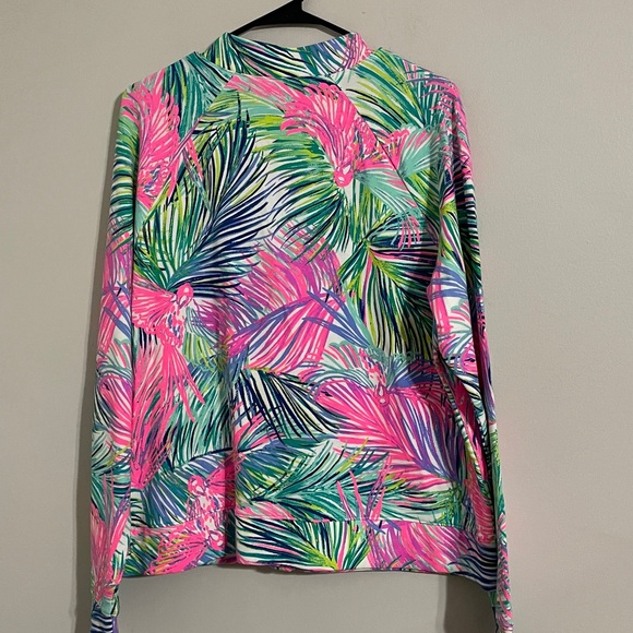 Lilly Pulitzer UPF 50+ Joleen Bomber zip-up jacket in the Scarlet Macaw print XL - Picture 6 of 8